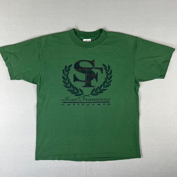 Other - VTG San Francisco Vacation T Shirt Fits Medium Oneita 1990s Green California USA